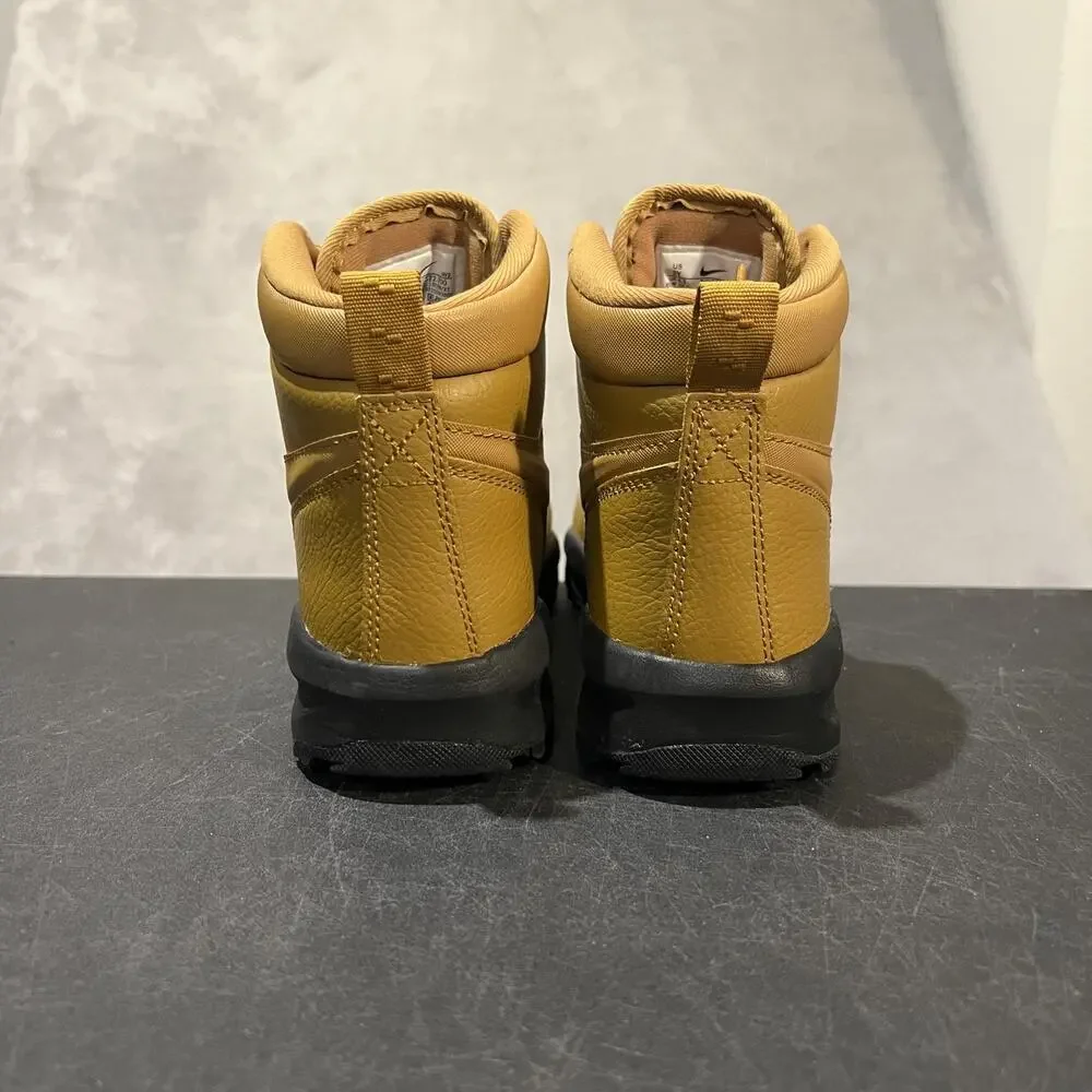 Nike Boots Youth Size 5Y Wheat Black Manoa LTR Leather Hiking Trail BQ5372-700